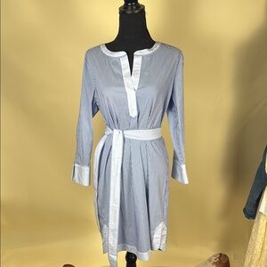 Vineyard Vines Blue Long Sleeve Crew Neck Dress